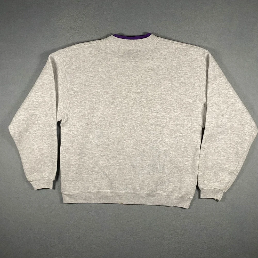 Vintage Hanes Capitola California Sweatshirt Mens XL Grey Double Collar Made USA